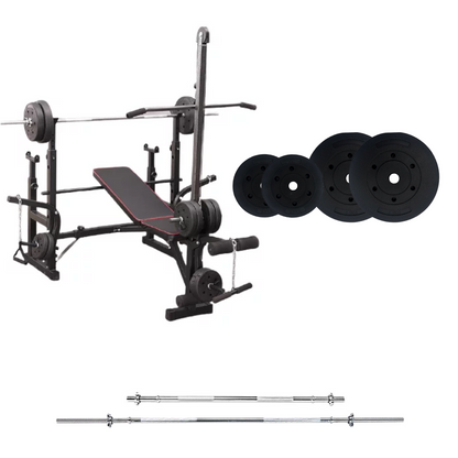 Adjustable Workout Bench with Weight Sets