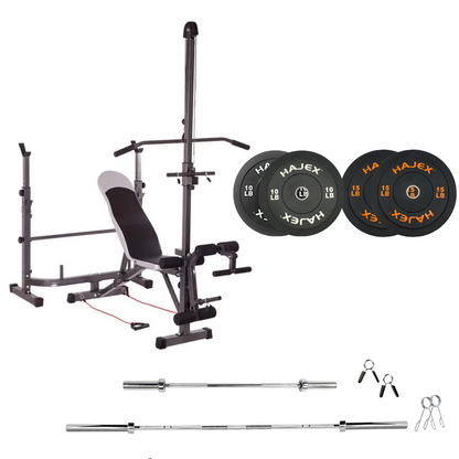 Adjustable Workout Bench with Weight Sets