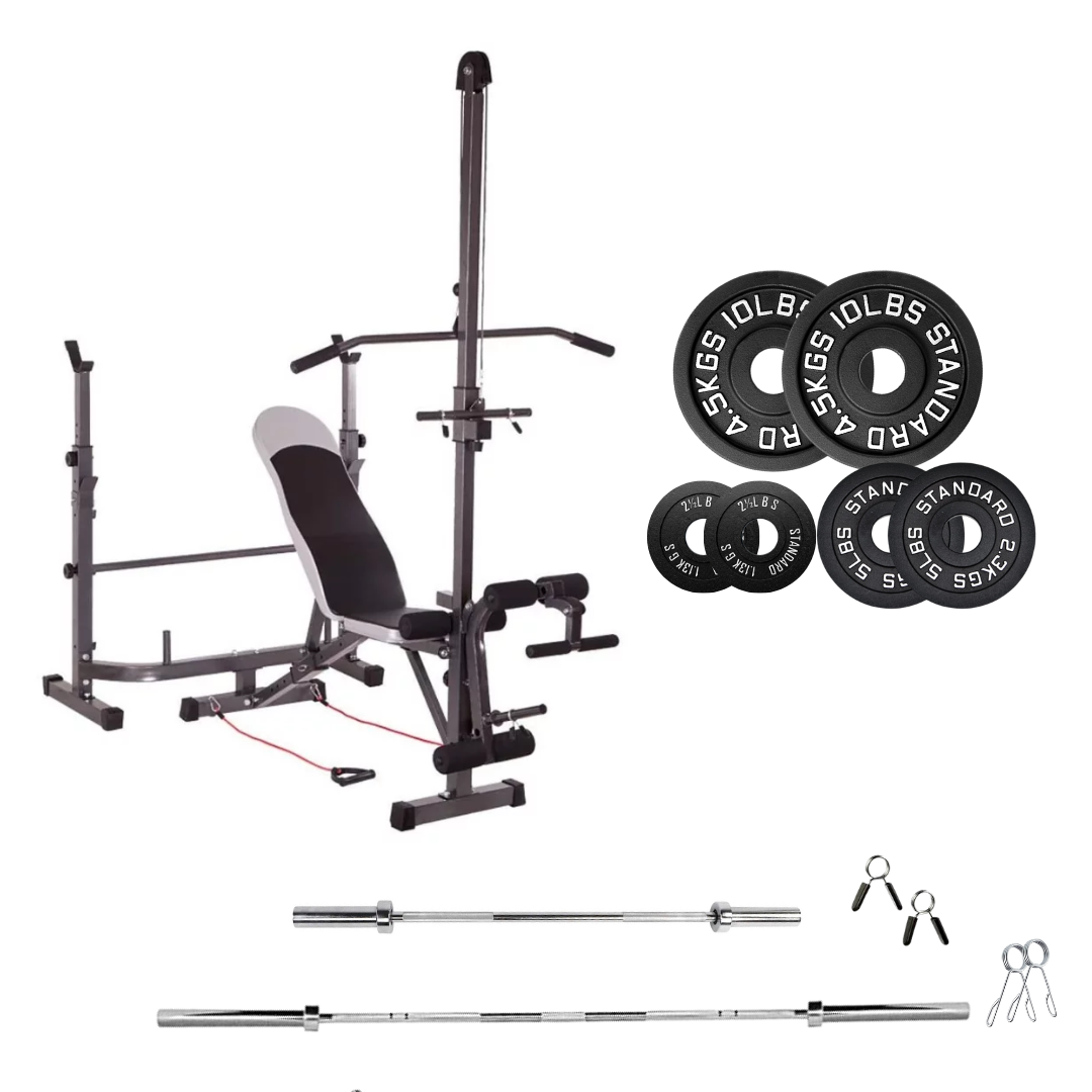 Adjustable Workout Bench with Weight Sets