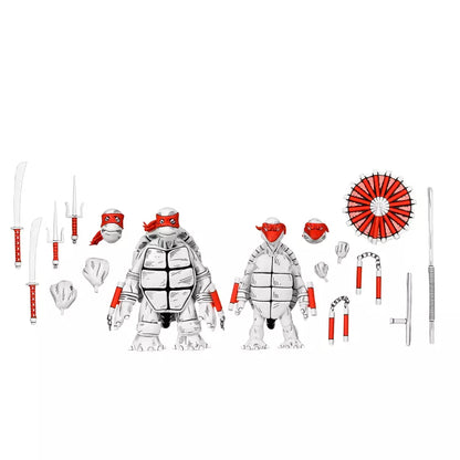 NECA Teenage Mutant Ninja Turtles Black and White First Turtles 7" Action Figures - 2pk