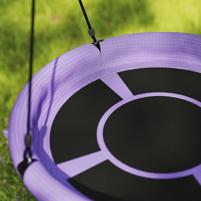 100cm Diameter Nest Seat for Kids with Height Adjustable Hanging Ropes for Outdoor, Playground, Garden, Green
