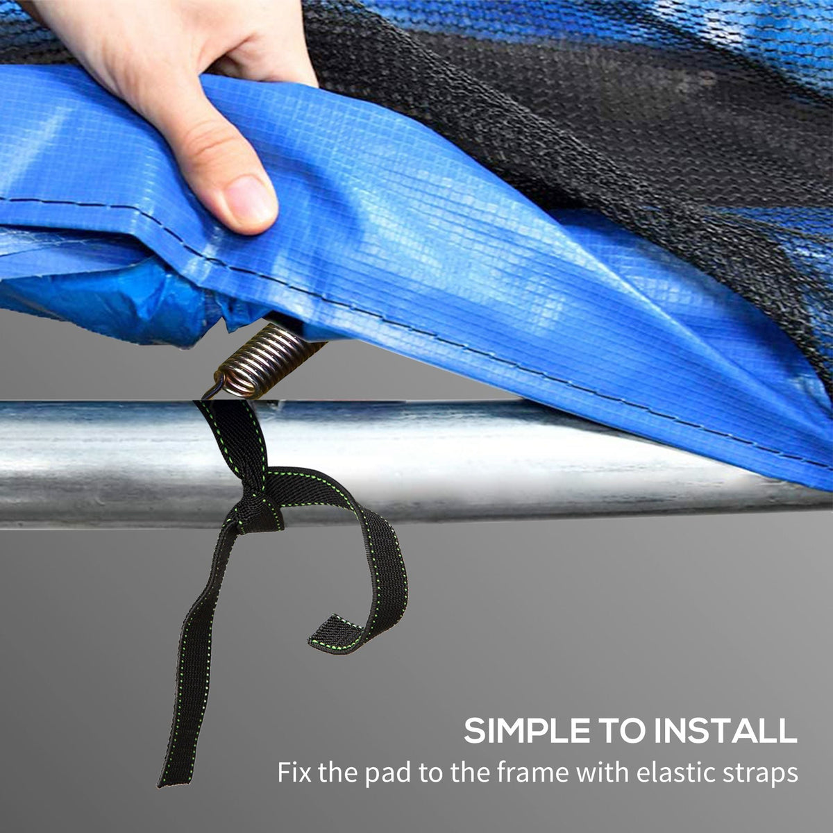 14FT Trampoline Spring Cover, Trampoline Pad Replacement, Waterproof and Tear-Resistant, All-Weather Trampoline Accessories, Multi-Colored