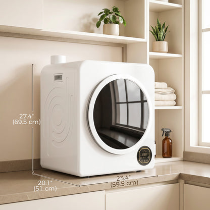 Clothes Dryer with 6 Drying Modes, Laundry Dryer with Stainless Steel Tub 18 lbs, White