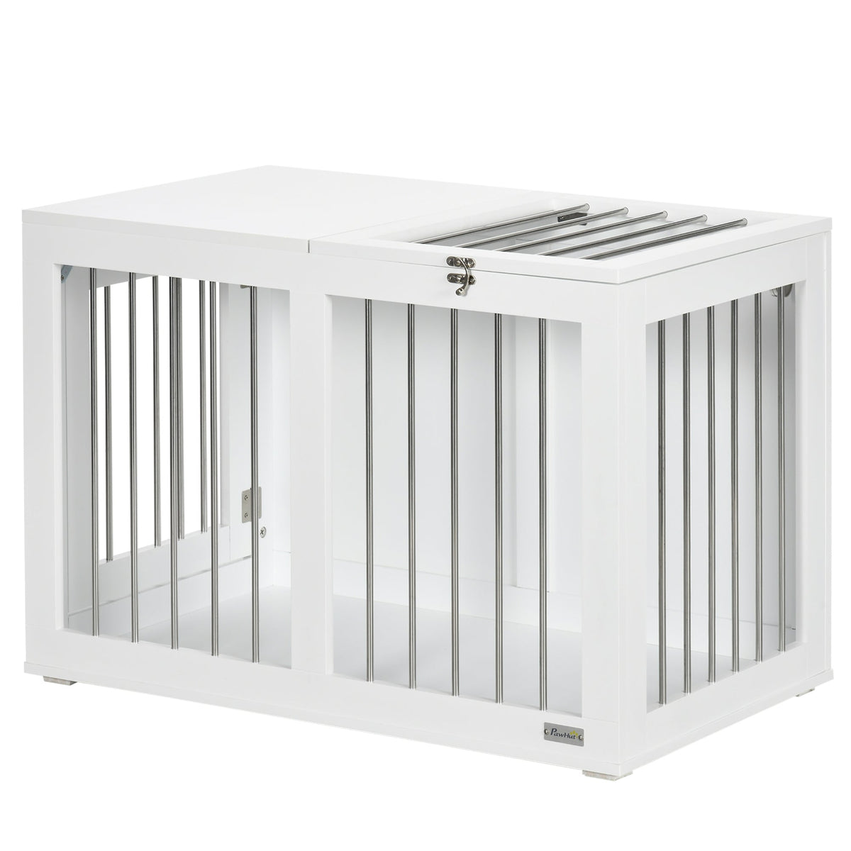 31.5" Dog Crate Furniture with Double Doors, for Medium Dogs, Grey