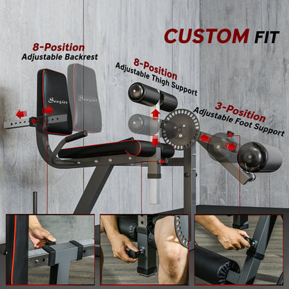 Leg Extension Machine Adjustable Leg Extension and Curl Machine with Plate Loaded for Leg Extension