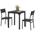 Kurt 3-Piece Dining Set for Small Spaces-Black
