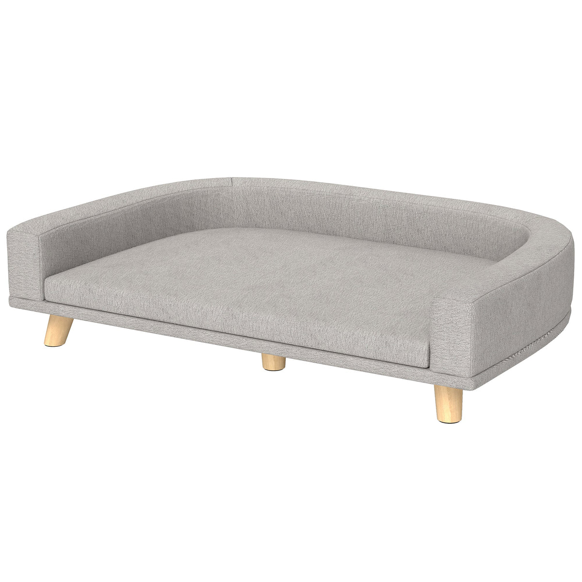 Dog Sofa for Large Dogs with Washable Cover, Anti-slip Foot Pads, Dark Grey