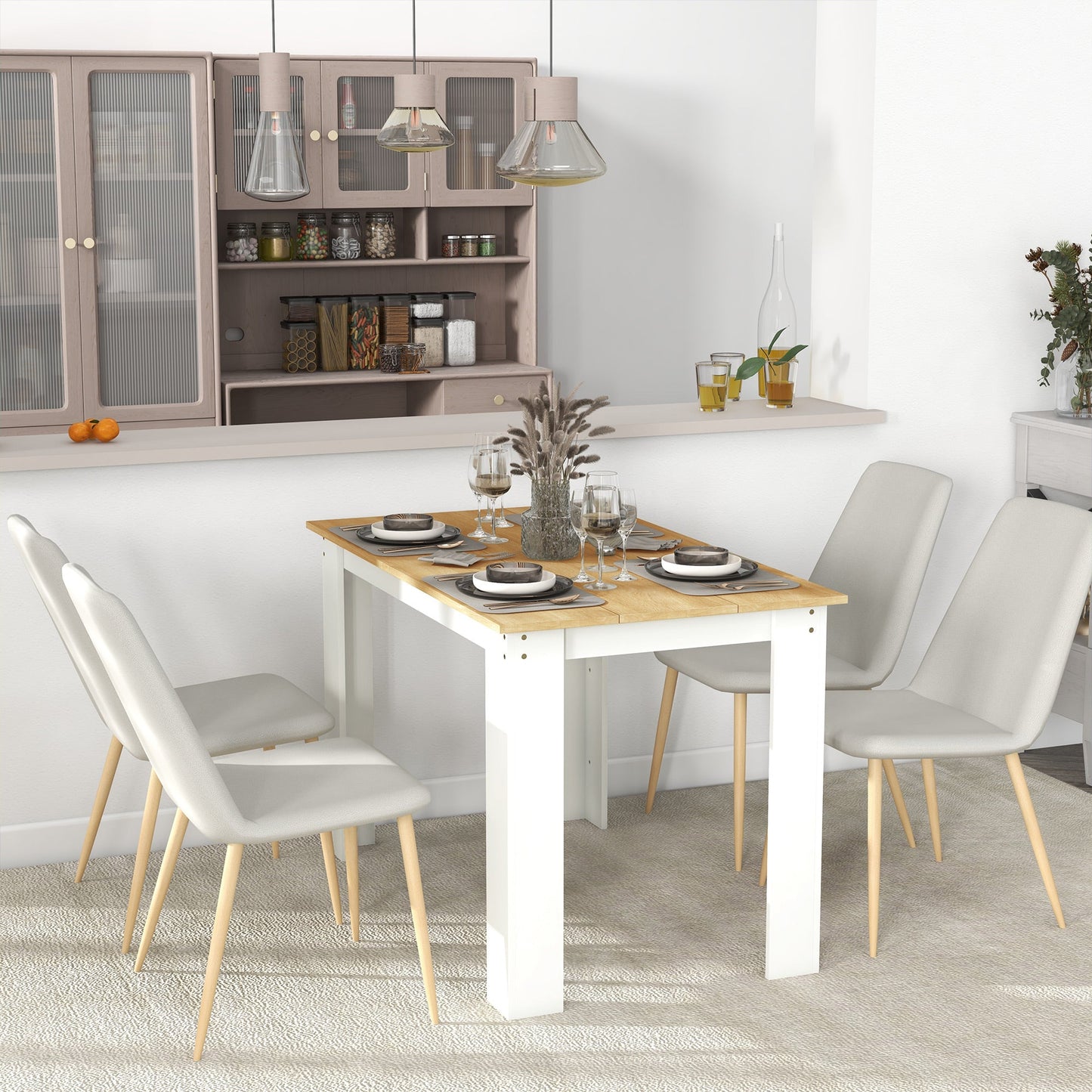 Spencer 47" Dining Table for 4-6 People-Oak