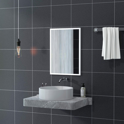 22" x 30" Bathroom Mirror for Wall, Rectangular Mirror for Living Room, Bedroom, Entryway, Black