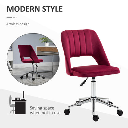 Mid Back Office Chair Velvet Fabric Swivel Scallop Shape Computer Desk Chair, Green