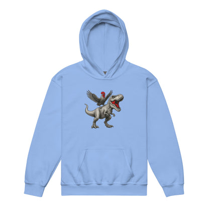 Chickasaurous Tyrannosaurs Pecks Youth heavy blend bunny hug (hoodie)