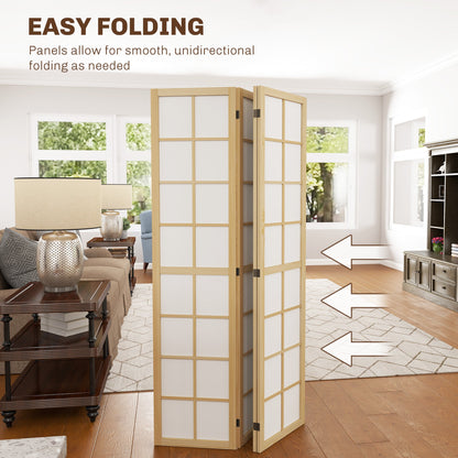 3 Panel Room Divider, 5.6 ft Folding Wall Divider Room Partition for Home Office, Bedroom, Black