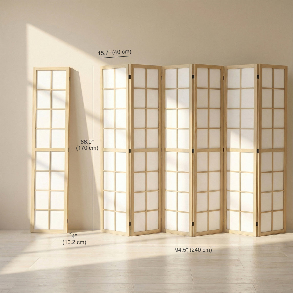3 Panel Room Divider, 5.6 ft Folding Wall Divider Room Partition for Home Office, Bedroom, Black