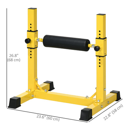 Bulgarian Split Squat Stand, 12-Level Adjustable Single Leg Squat Stand for Lower Body Strength Training, Red