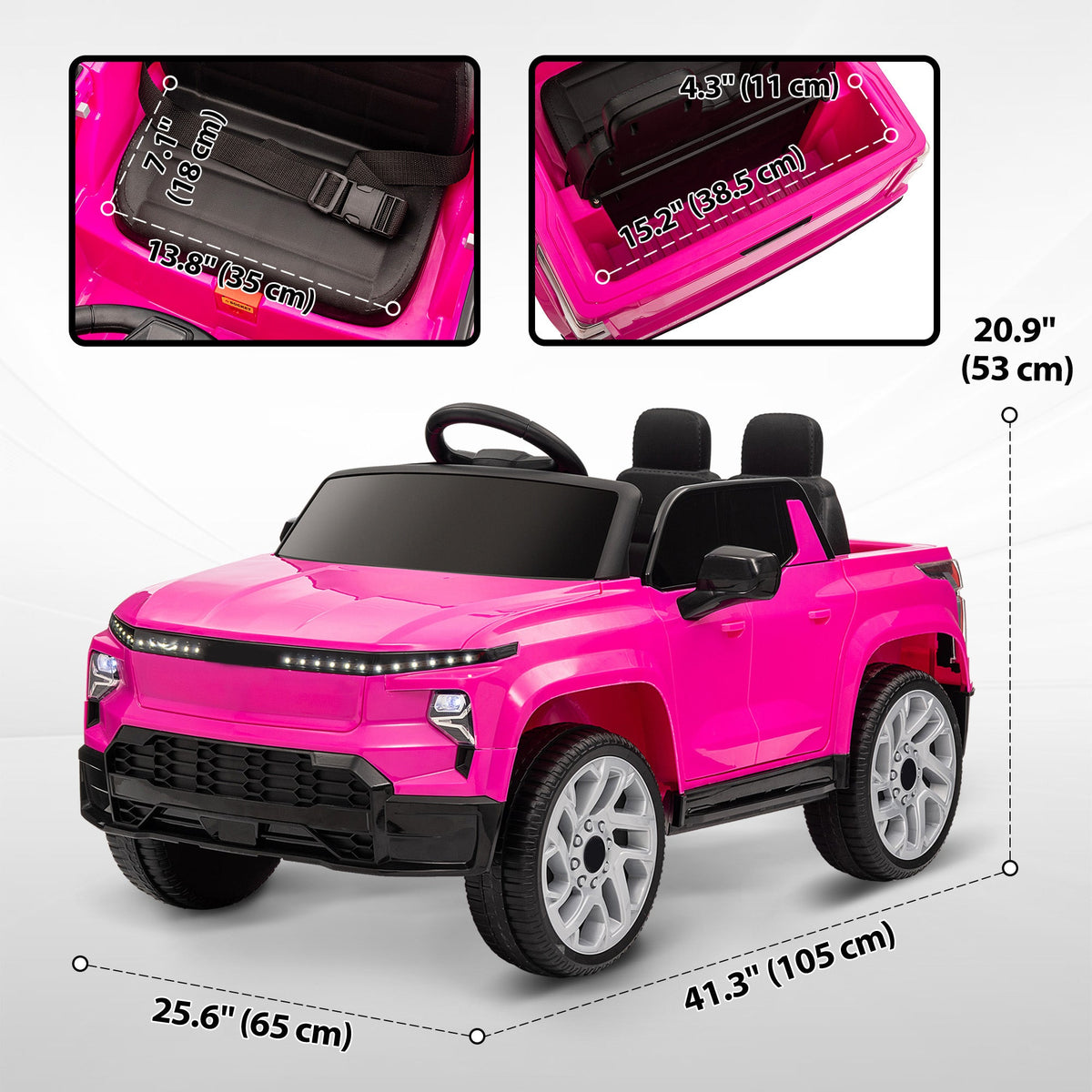 12V CHEVROLET SILVERADO EV RST Licensed Kids Car w/ Remote, Spring Suspension, Soft Start, Training Wheels, Black
