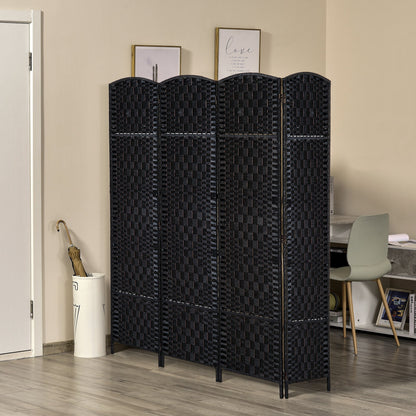 6ft Folding Room Divider, 3 Panel Wall Partition with Wooden Frame for Bedroom, Home Office, Natural