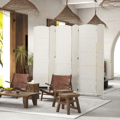 6ft Folding Room Divider, 3 Panel Wall Partition with Wooden Frame for Bedroom, Home Office, Natural