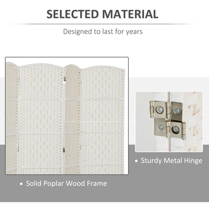 6ft Folding Room Divider, 3 Panel Wall Partition with Wooden Frame for Bedroom, Home Office, Natural
