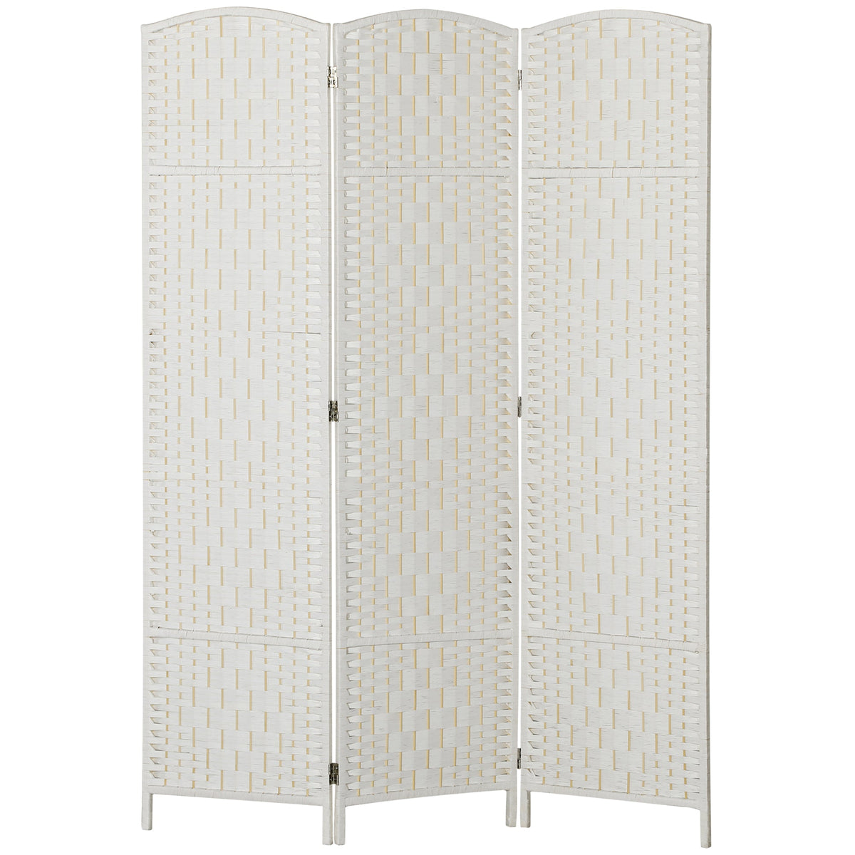6ft Folding Room Divider, 3 Panel Wall Partition with Wooden Frame for Bedroom, Home Office, Natural
